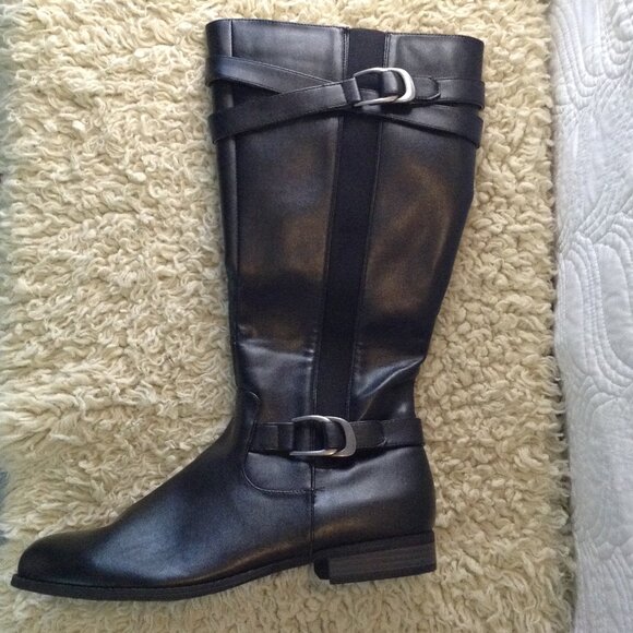 NWOT Life Stride Faux Leather "11M" boots, Knee Height Riding boot, Equestrian - Picture 3 of 8